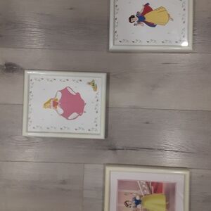 Princess Themed Framed Wall Art Set